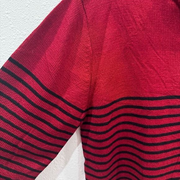 Coofandy red stripe sweater size XL - Picture 2 of 7